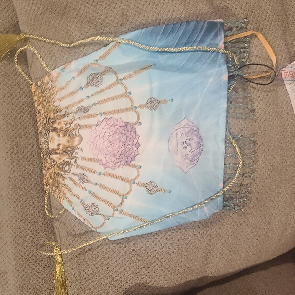 New 24hrs Iron fist mantra beaded halter top